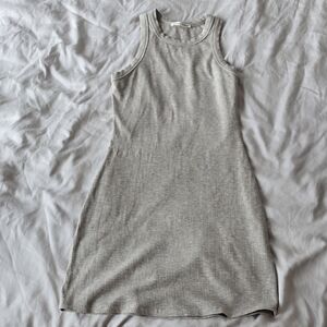 Reformation Gray Ribbed Top